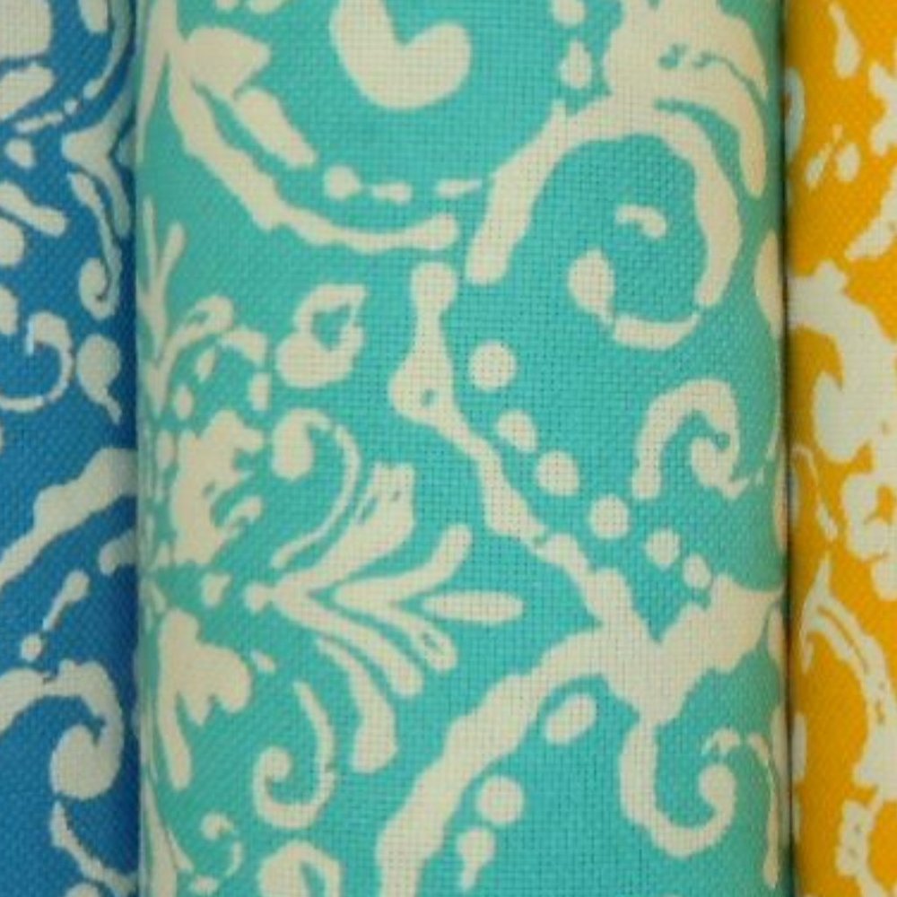 Outdoor Print Affair Caribbean Blue Fabric